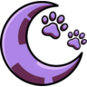 Shadowtail's symbol: a curled tail in a crescent moon